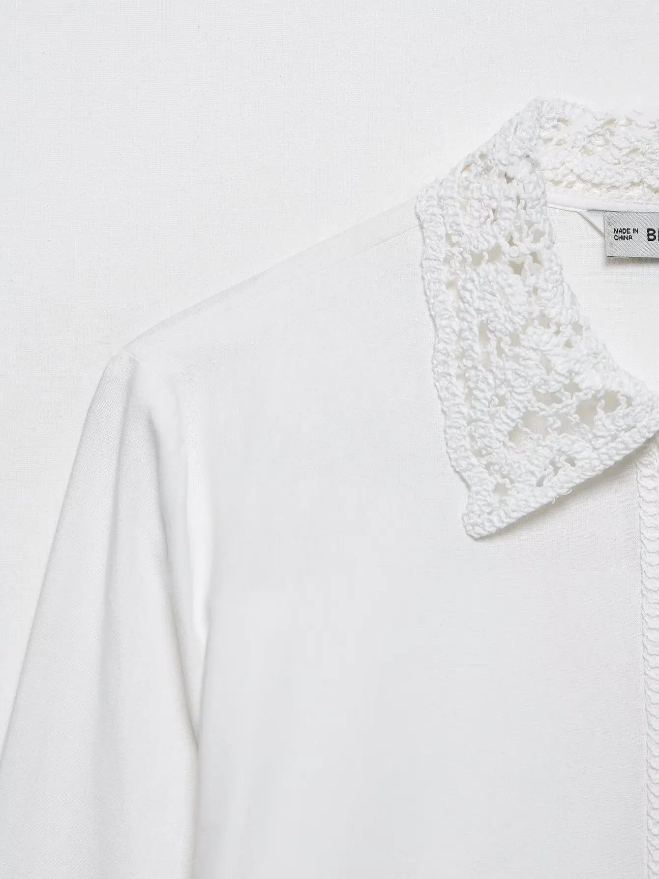 Zevity 女性ファッション中空アウトレースかぎ針編みパッチワーク白スモックブラウス女性のシックな長袖シャツ Blusas トップス LS9191