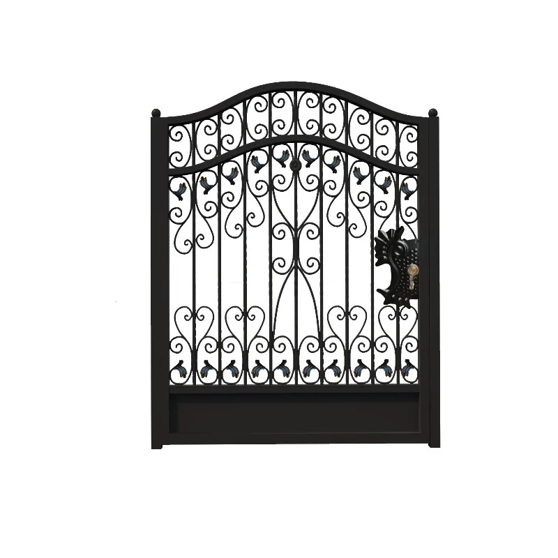 european-style-wrought-iron-door-courtyard-single-and-double-small-iron-door-entry-garden-yard-outdoor-fence