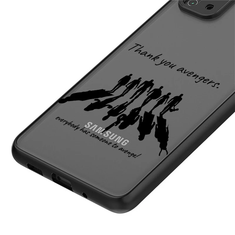 เคสโทรศัพท์ลาย Marvel Avengers Black Edge Shell สำหรับ Samsung Galaxy S20 S23 Ultra S22 Plus S10 S21 FE S9 S25 S24 S21