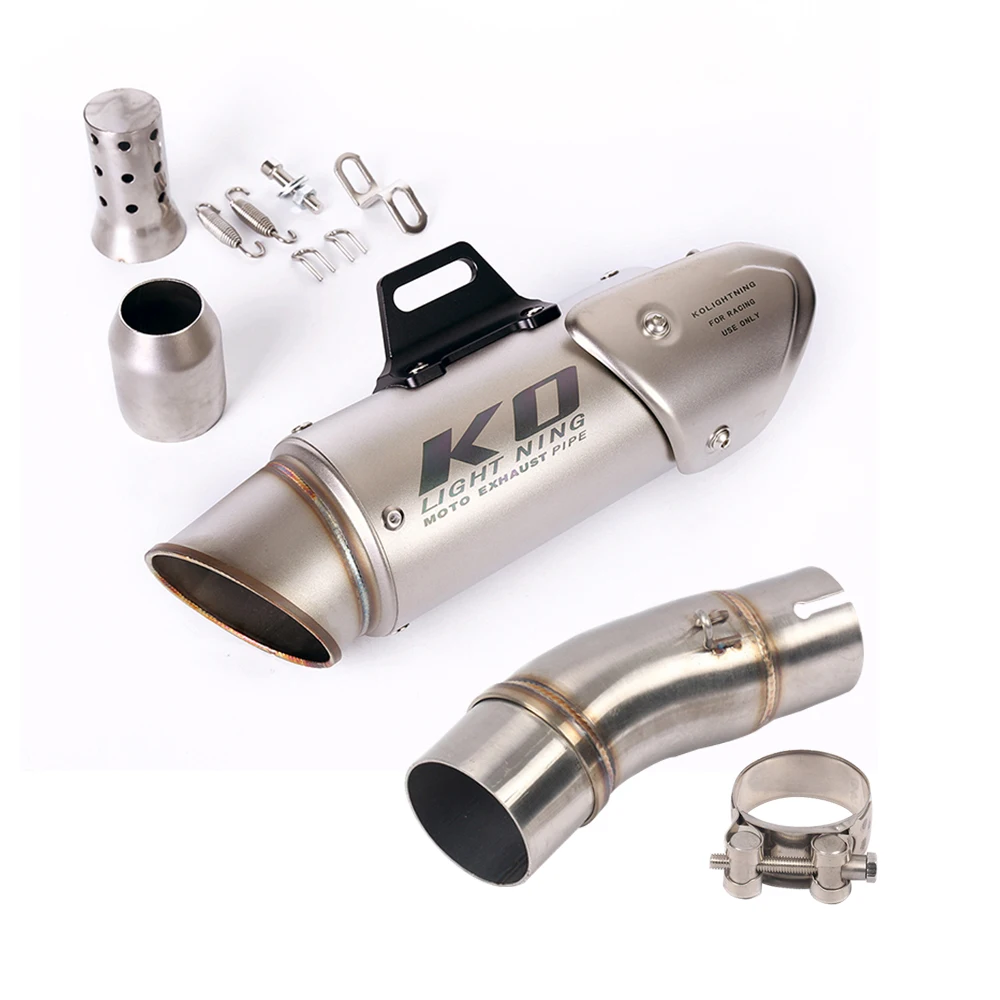 

Выхлопная система Slip-On для мотоциклов Kawasaki Ninja250 400 Z250 Z400 2017-2025: средняя соединительная труба и глушитель с DB-киллером