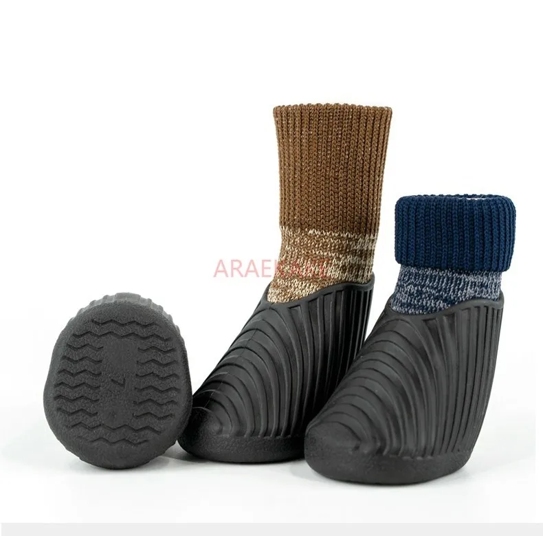 

Туфли для домашних животных, водонепроницаемые и противоскользящие, уличные туфли для собак, плюшевый мишка, золотой мех, противоскользящие туфли от дождя, туфли для маленьких собак, большая собака