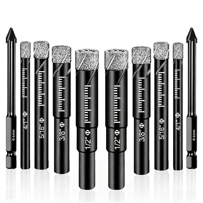 

Набор бит премиум-класса из 10 предметов — многофункциональный инструмент для сверления фарфора, керамики, стекла, мрамора [33A HomePro]