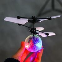 Colorful Mini Drone Shinning LED RC Drone Flying Ball Helicopter Light Crystal Ball Induction Aircraft Adults Kids Toys