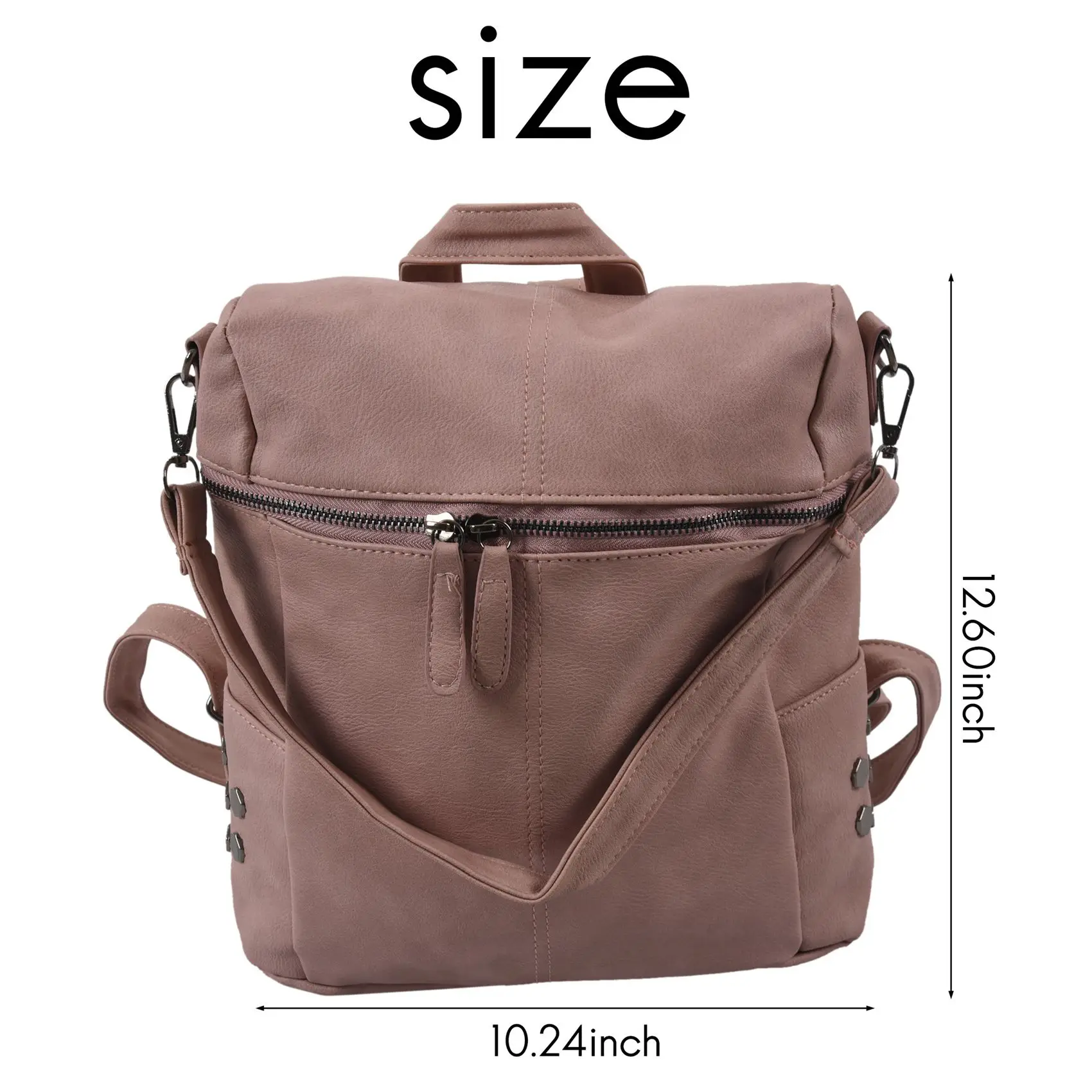 Simple Style Backpack Lady Backpack Teenage Girl Bag Fashion Retro Solid Color Single Shoulder Bag