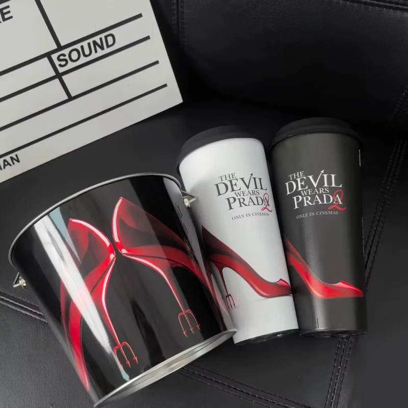

Hot Mtime Popcorn Bucket Insulated Tumbler The Devil Wears Prada 2 Movie Peripheral For Home Cinema Fashion Fan Collection