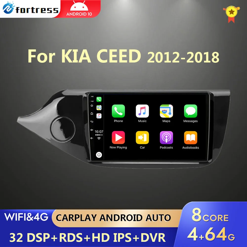 

2din 2GB+32GB Android 10 DSP Car Radio Multimidia Video Player For KIA Cee'd CEED JD 2012-2018 Navigation GPS 2 din RDS