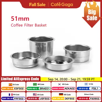 51mm filtrační koš na kávu pro DeLonghi EC680 EC685 náhradní nerezová ocel pro bezedný portafilter espresso příslušenství 8 nejlepší prodej Příslušenství k DeLonghi EC685 - №5