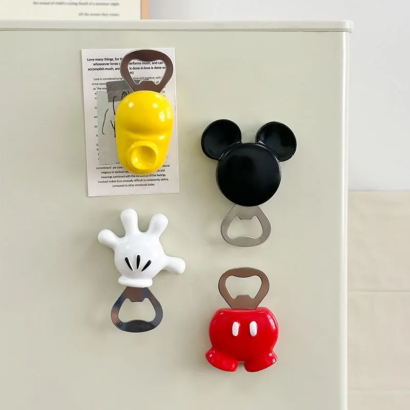 

Cartoon Mickey Mouse Palm Bottle Opener Beer Cap Opener Resin Magnetic Refrigerator Sticker Kitchen Living Room Decoration Toys