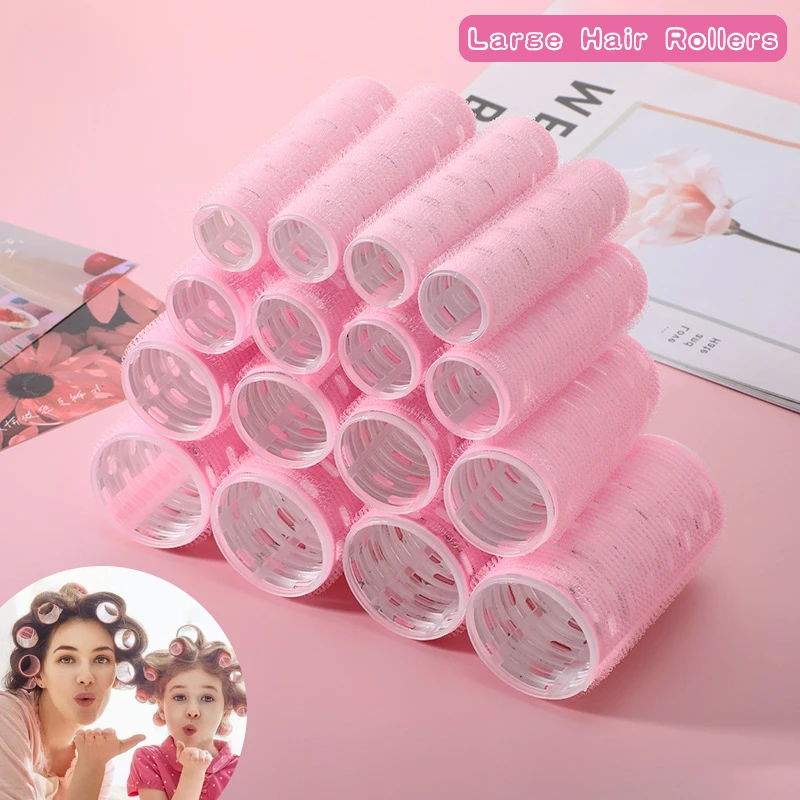 Self-Grip Hair Rollers Heatless Hair Curlers No Heat Hair Bangs Volume Self-adhesive Hook & Loop DIY Styling Tools Beauty Tool