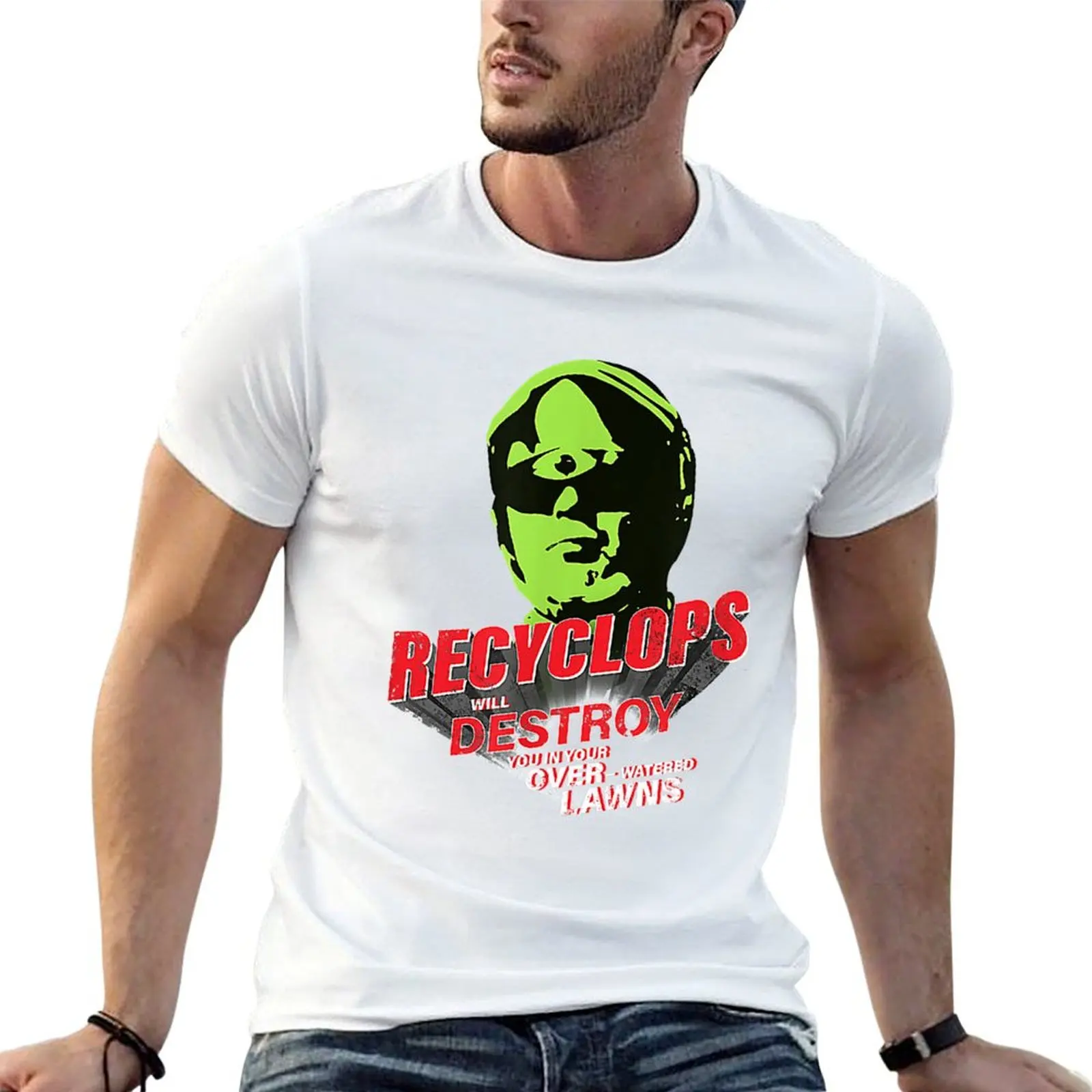 

The Office Dwight Schrute Recyclops Over-Watered Lawn T-shirt animal prinfor boys plus size tops Men's t-shirt