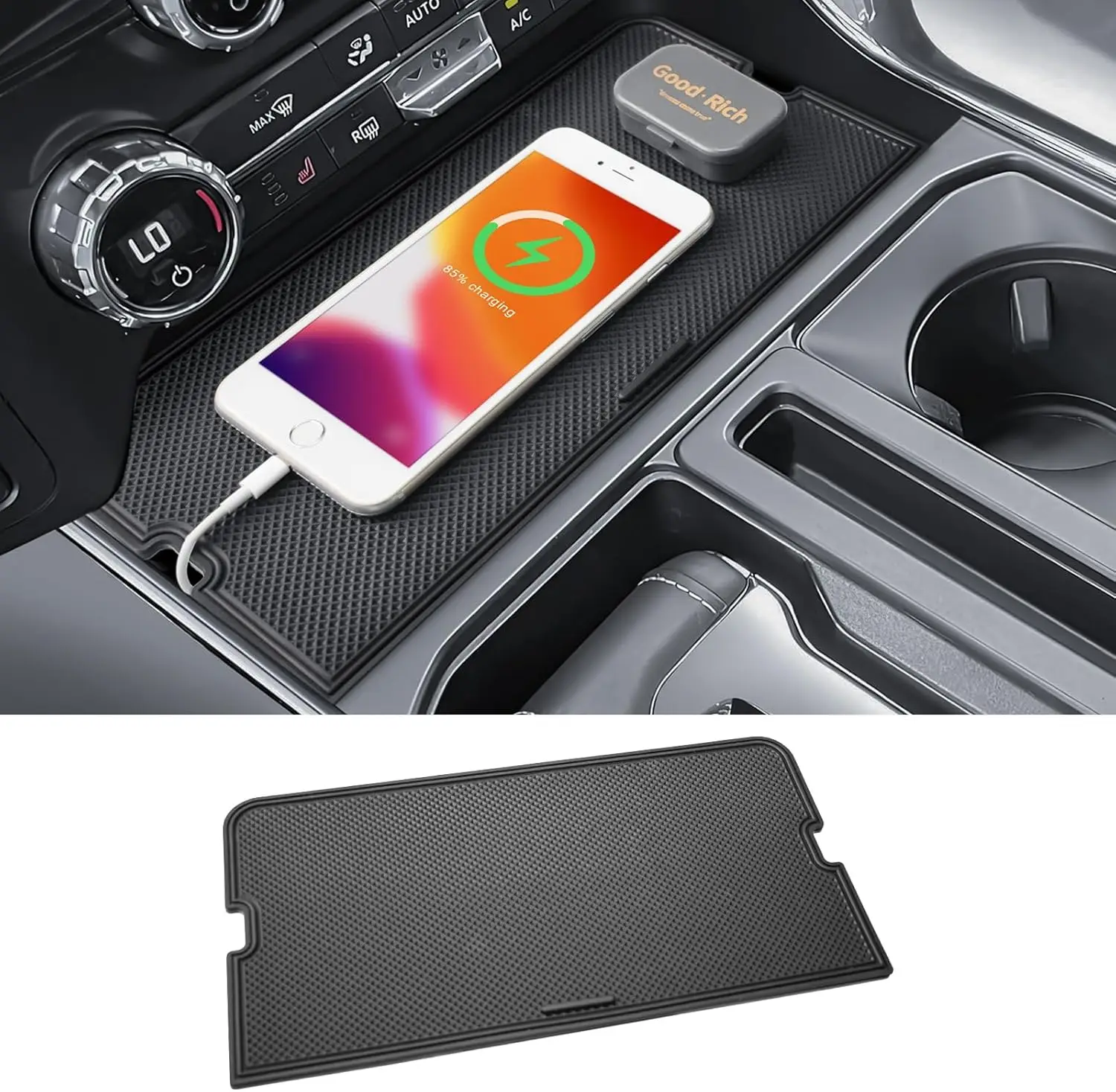 

Tucknbox Center Console Cover Panel for Ford F150 2021-2025 & F150 Lightning XLT Interior Hidden Storage Secret Pocket Lid Cover