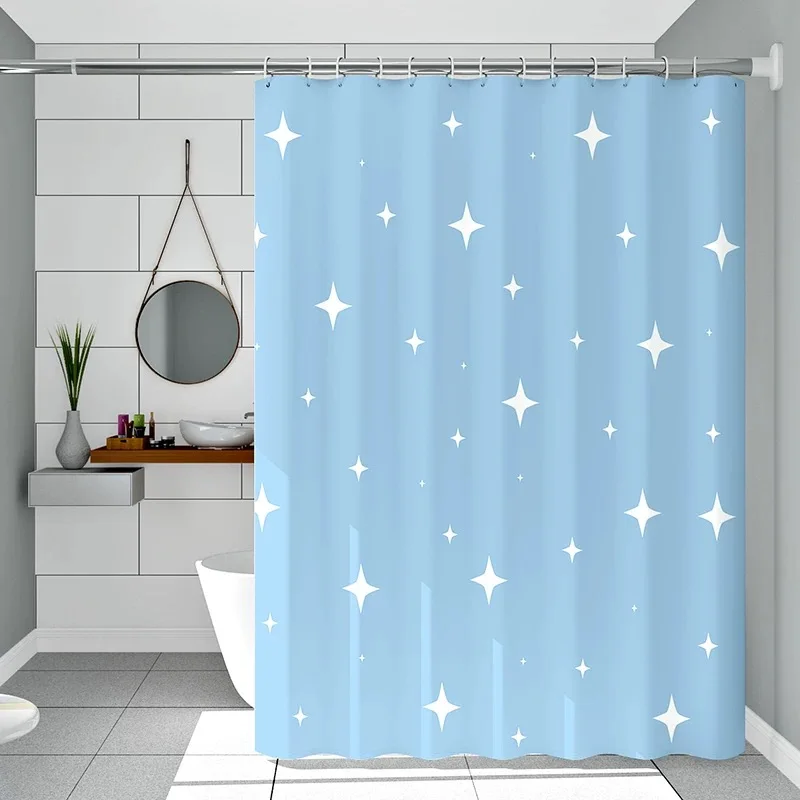 Blue Star Duschvorhang Wasserdichter Badezimmervorhang Dream Starry Wind Badezimmer Trocken- und Nasstrennvorhang PEVA-Material Sho