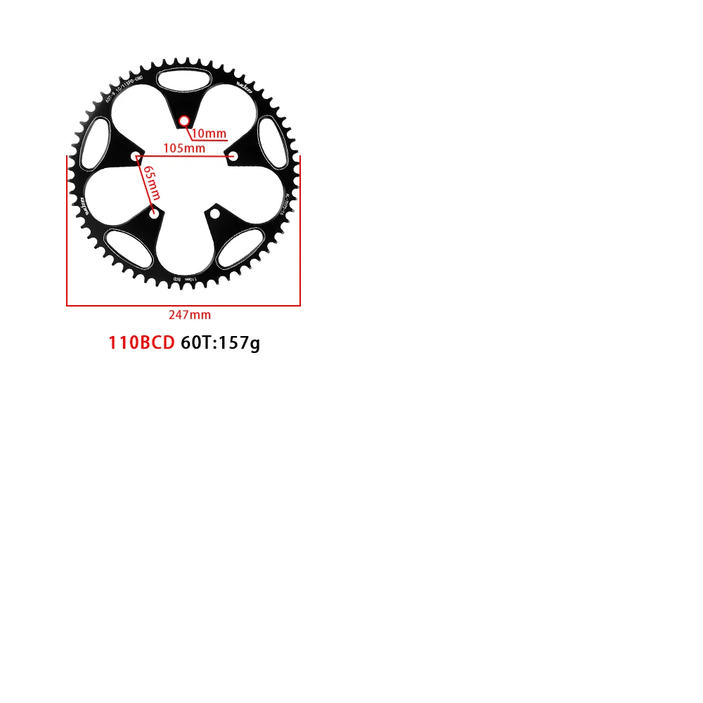 Prowheel Rennrad-Kurbelgarnitur 170 172,5mm Fahrradkurbel Schmal-Breit-Kettenblatt 36T-60T Krone 8 9 10 11 12 Gang für Shimano Teile – Detail 12