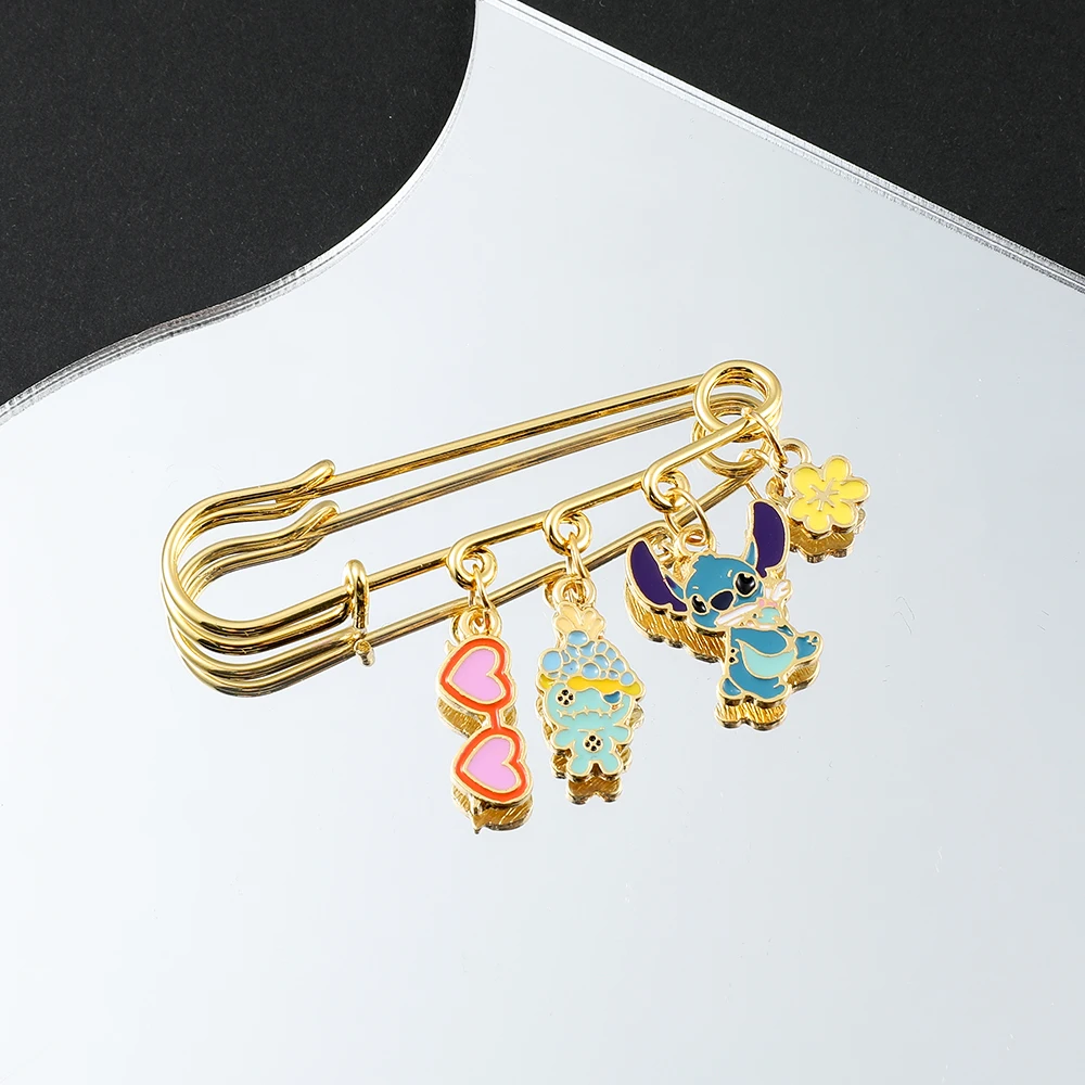 Cartoon Lilo & Stitch Spilla Fibbia Pin Simpatico animale Pendenti Spille da balia Cartoon Donne Borse per bambini Cappello Pin Accessori Cosplay