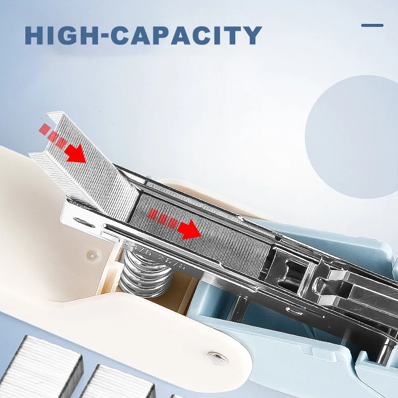 HUAJIE 360° Rotating Stapler, 3 Angles 45°/90°/Standard, Fits 24/6 & 26/6 Staples, Metal+ABS, Staples 25 Sheets