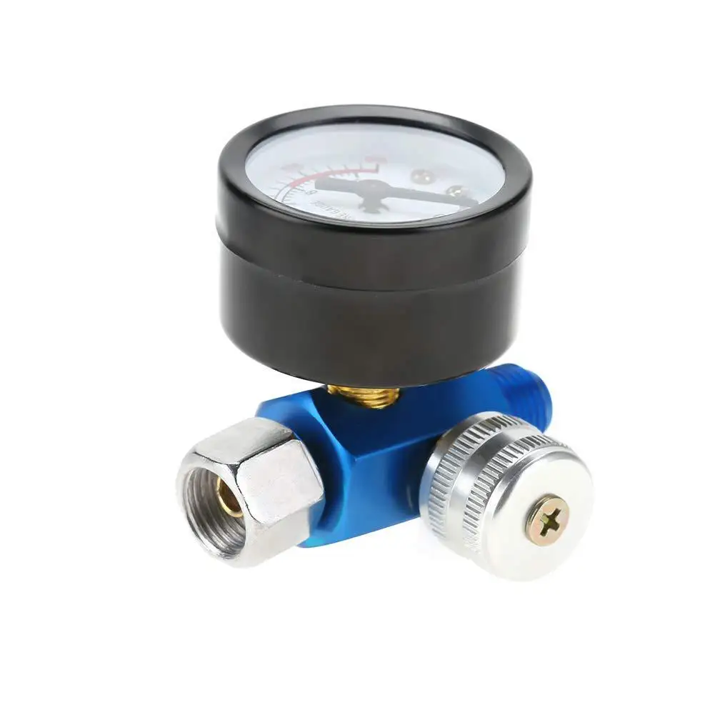 Adjustable Air Pressure Regulator Spray Pneumatic Gun Air Regulator Gauge, G1/4 Universal Interface, for Auto Paint Refinishing