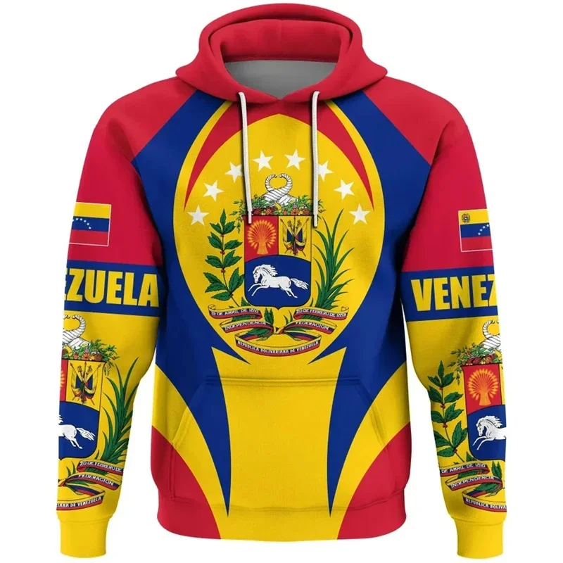 

Winter 3D Venezuela National Flag Emblem Printing Hoodies For Men Kid Fashion Streetwear Hooded Sweatshirts Vintage Pullover Top