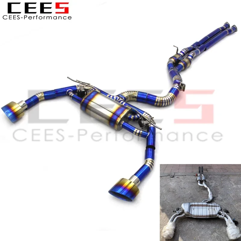 

cees Catback Exhaust System for Audi RS3/TTRS 2.5T 2016-2023 Sport Sound Racing Valvetronic Valve Exhaust Pipe Muffler