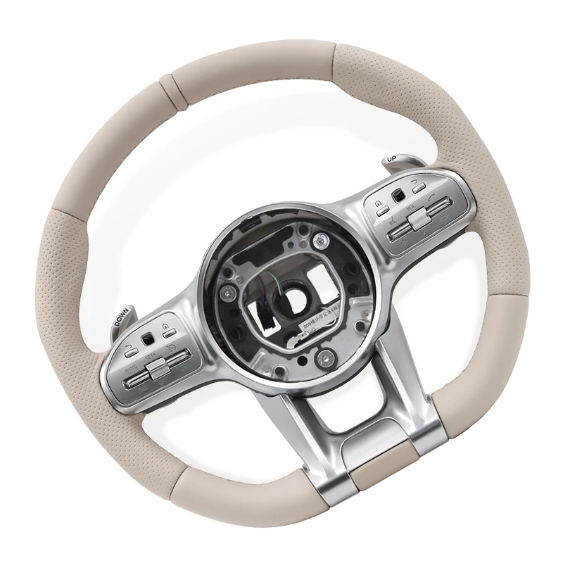 Beige Car Steering Wheel for Mercedes Benz AMG W205 W204 W166 W212 W213 W222 A/B/C/E/S/G/V Class cls glc gle gls gla cla glk slc