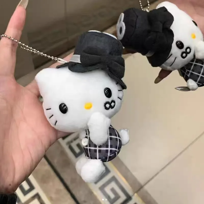 Sanrio Hello Kitty Bag Pendant Plush Doll Bookbag Small Accessories Keychain Plush Pendant Accessories Kawaii Anime Girl