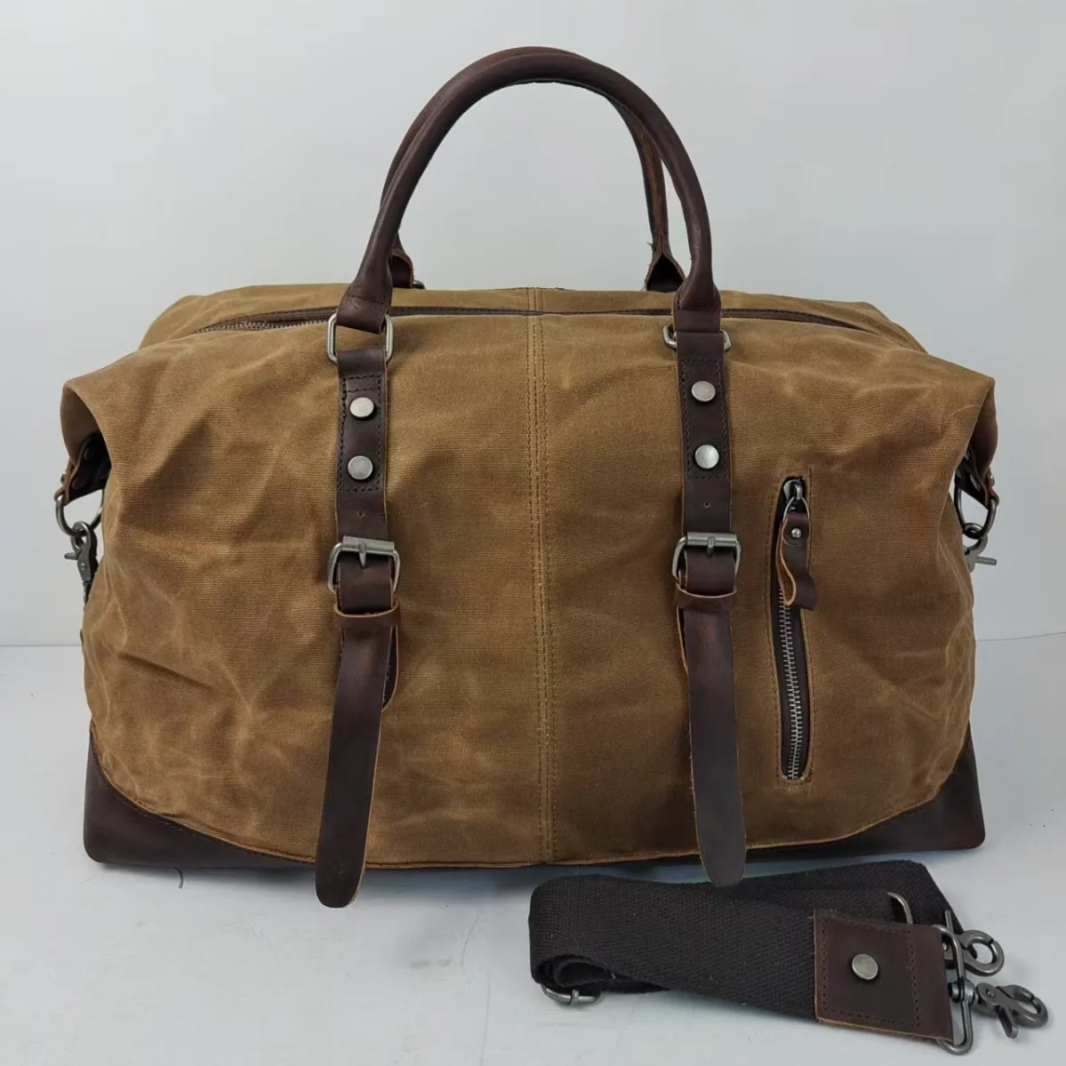 

Ретро-сумка в японском стиле, водонепроницаемая, большой вместимости, унисекс, из холщовой ткани, дорожная, через плечо, с элементами из натуральной кожи, модная