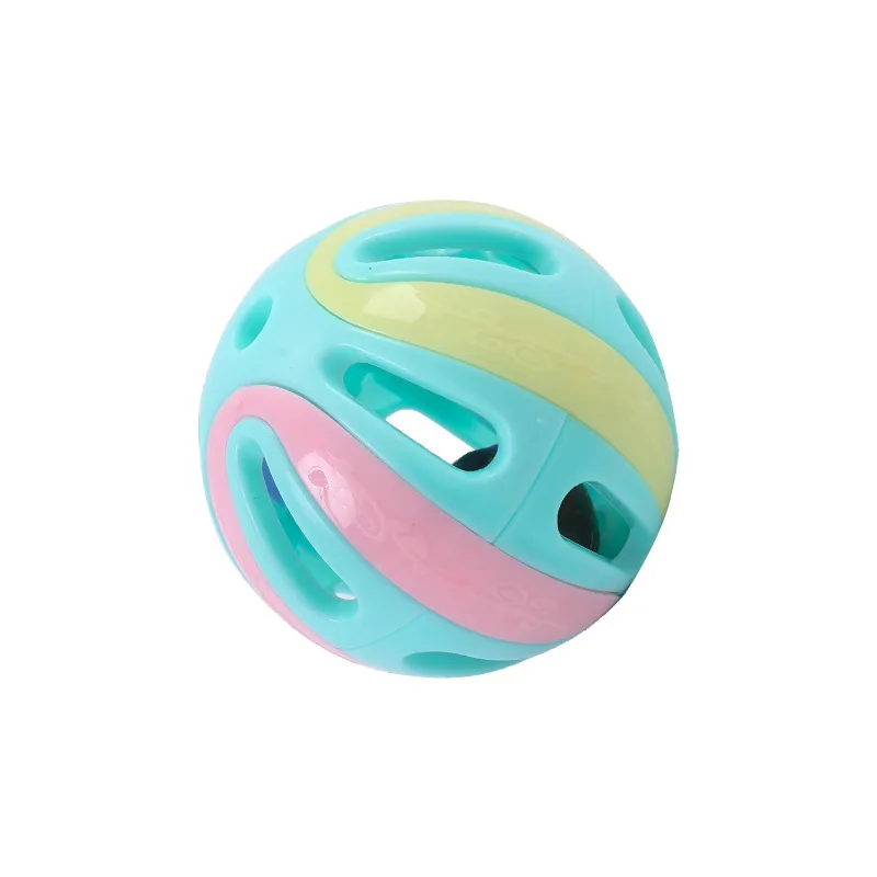 New Internet Celebrity Colorful Splicing Bell Ball Cat Teasing Bell Toy Ball Cat Teasing Toy