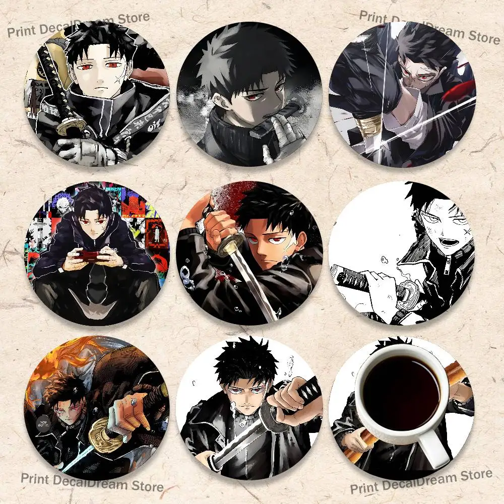 

Anime C-Chihiro R-RokuhiraS Round Coaster Non-slip table mat Insulated Coasters Kitchen Dining Room Tabletop Decor