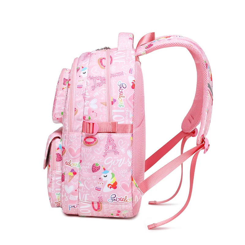 3 Pcs/Set School Bags for Teenage Girls Waterproof School Backpack Students Kids Schoolbag Child With Pencil Case Lunch box