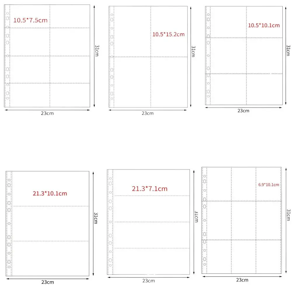 Stationery Multiple Pockets A4 Kpop Photocard Binder Transparent DIY Photo Album Refill Pages PP Card Stamp Die Jewelry Storage view 6