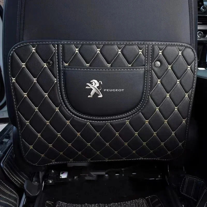 

Car Back Protector Cover Seat Back Anti-Kick Cushion Pad For Peugeot 308 408 508 RCZ 208 3008 2008 206 207 307 Car Gadgets