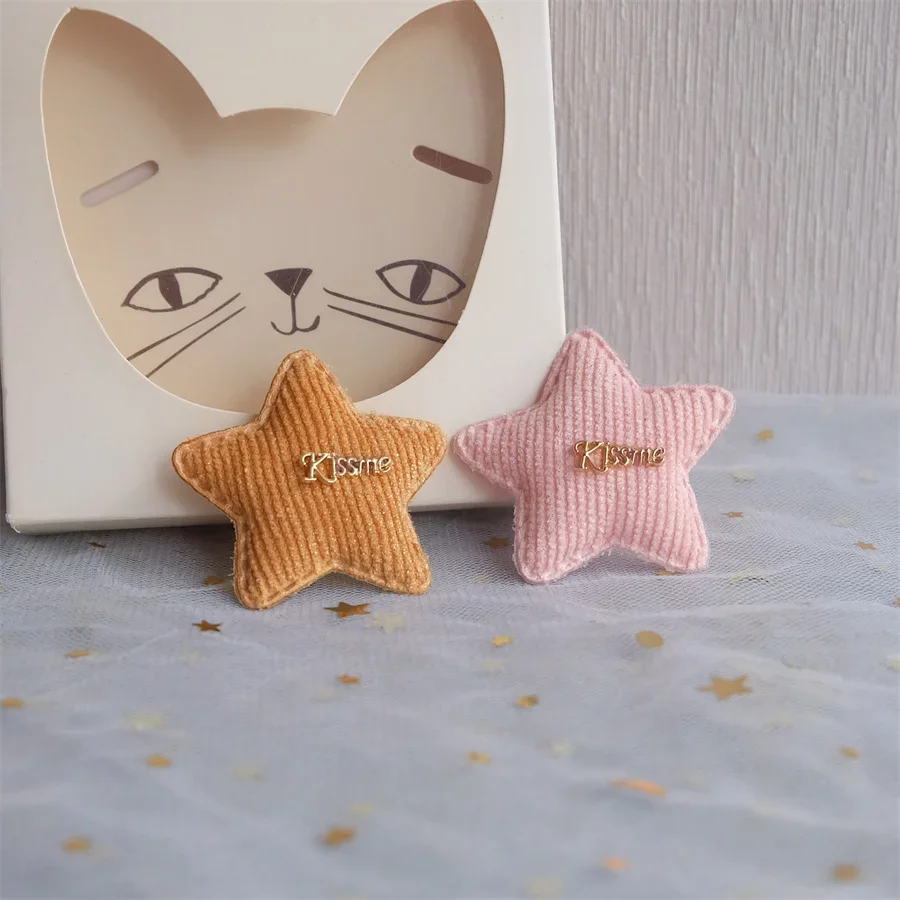 20 sztuk/partia 4.8cm Stripe Star Pads łatki aplikacje dla Craft ubrania akcesoria do szycia DIY dziecko spinki do włosów akcesoria kapelusz łatki