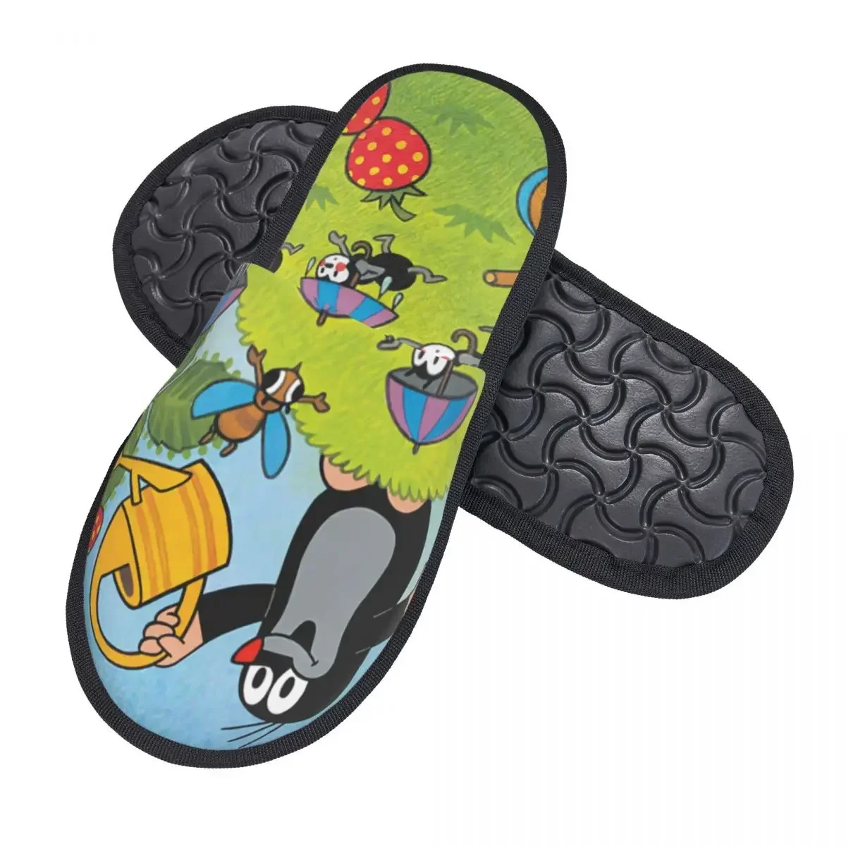 The Mole Comfy Scuff Memory Foam Slippers Women Czech Cartoon Comics Krtek Mole Bedroom House Shoes