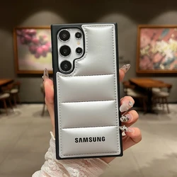 Samsung S26 S25 Ultra S25 Plus Down Jackets Liquid Case For Samsung Galaxy S24 S23 S22 Ultra Plus Shockproof Soft TPU Back Cover
