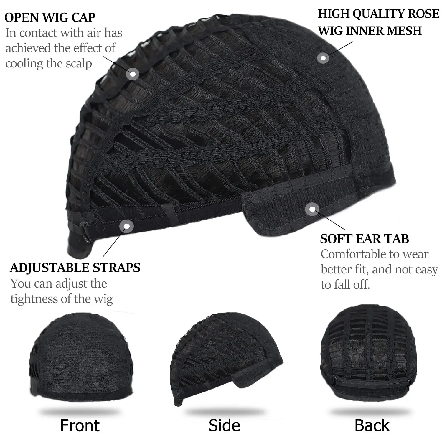 باروكات قصيرة مجعدة للنساء ذوات البشرة السمراء، باروكات سوداء قصيرة مموجة ذات مظهر طبيعي مع جزء جانبي من الشعر المستعار الاصطناعي