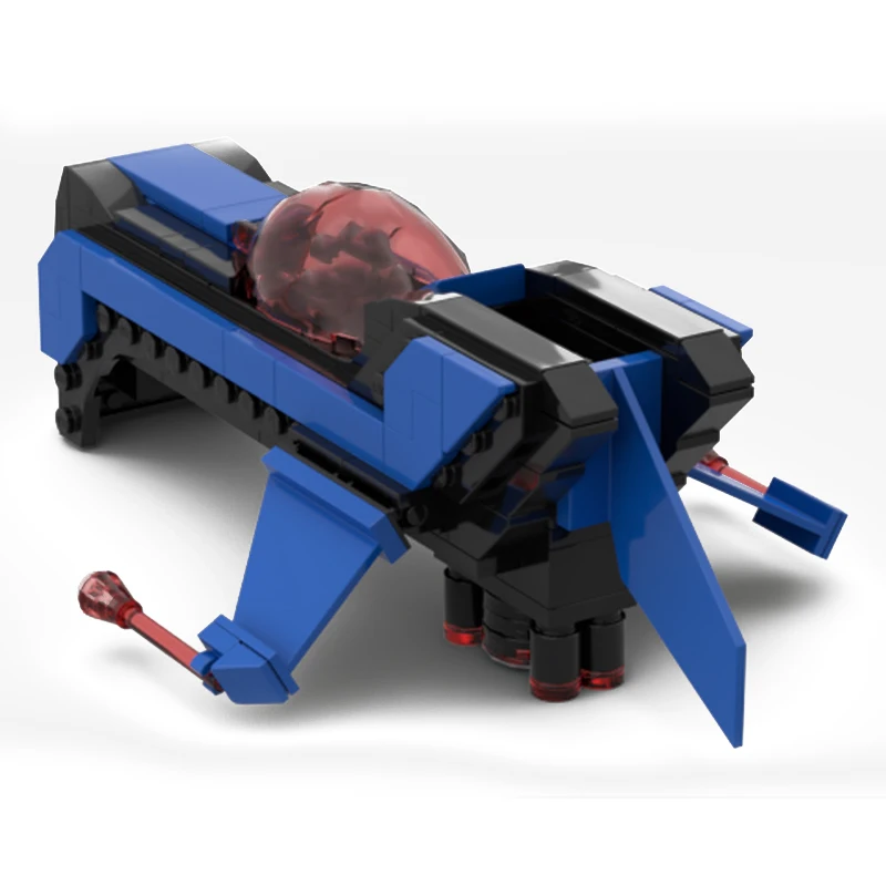 Blocs de construction d'avion de patrouille spatiale de Police, vaisseau spatial, bateau de défense, modèle MOC, Kits de briques, Desktop175PCS MOC-229897