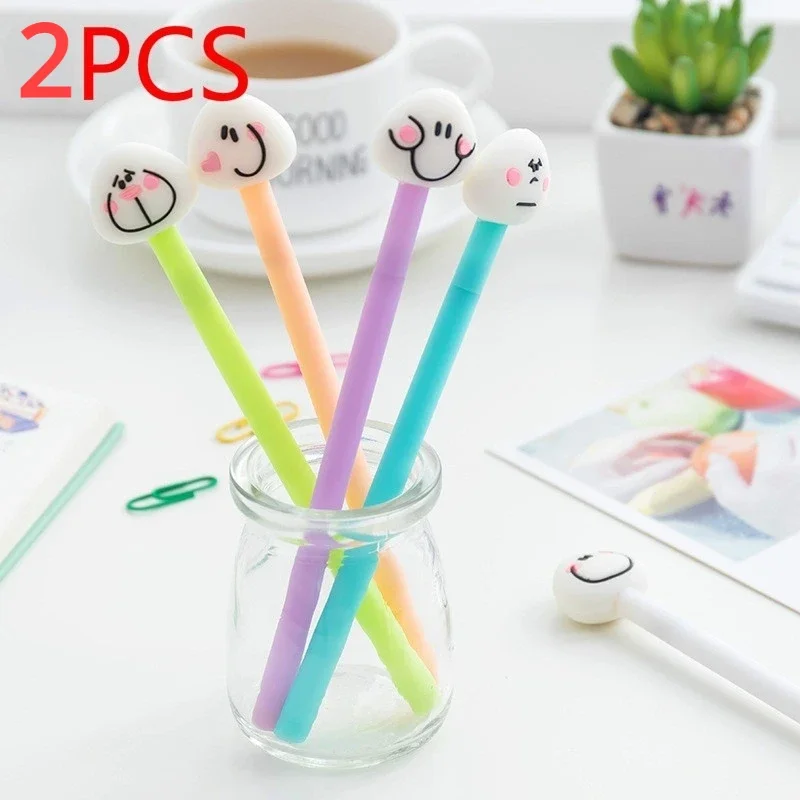 

2 шт., креативная канцелярская ручка с милым рисунком, 0,5 мм, игольчатый тип, рисовый и овощной рулон, черная ручка, канцелярские принадлежности, корейские канцелярские принадлежности