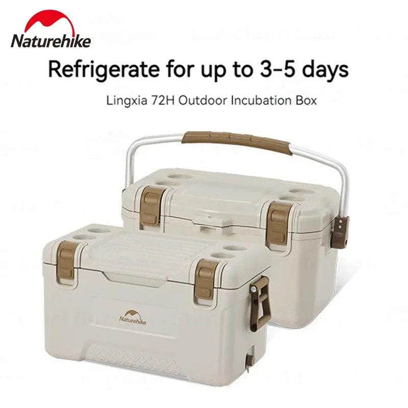 

Naturehike PP Outdoor Antibacterial Insulation Box 72H Camping Portable Fresh And Cold Ice Box 32L/45L Thermal Cooler For Drinks