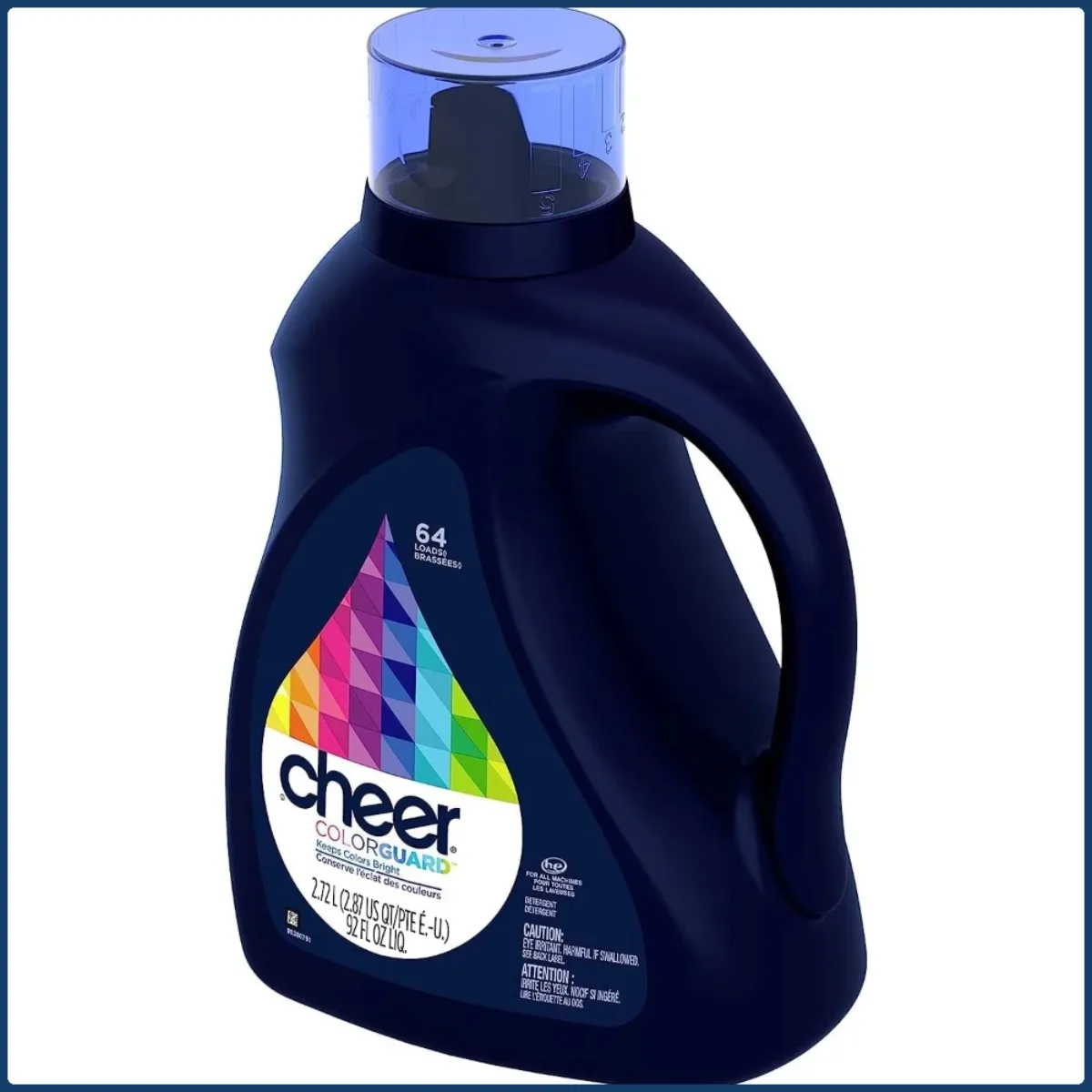 Detergente líquido para ropa 64 cargas 92 oz - Aroma fresco concentrado, limpieza para todas las temperaturas