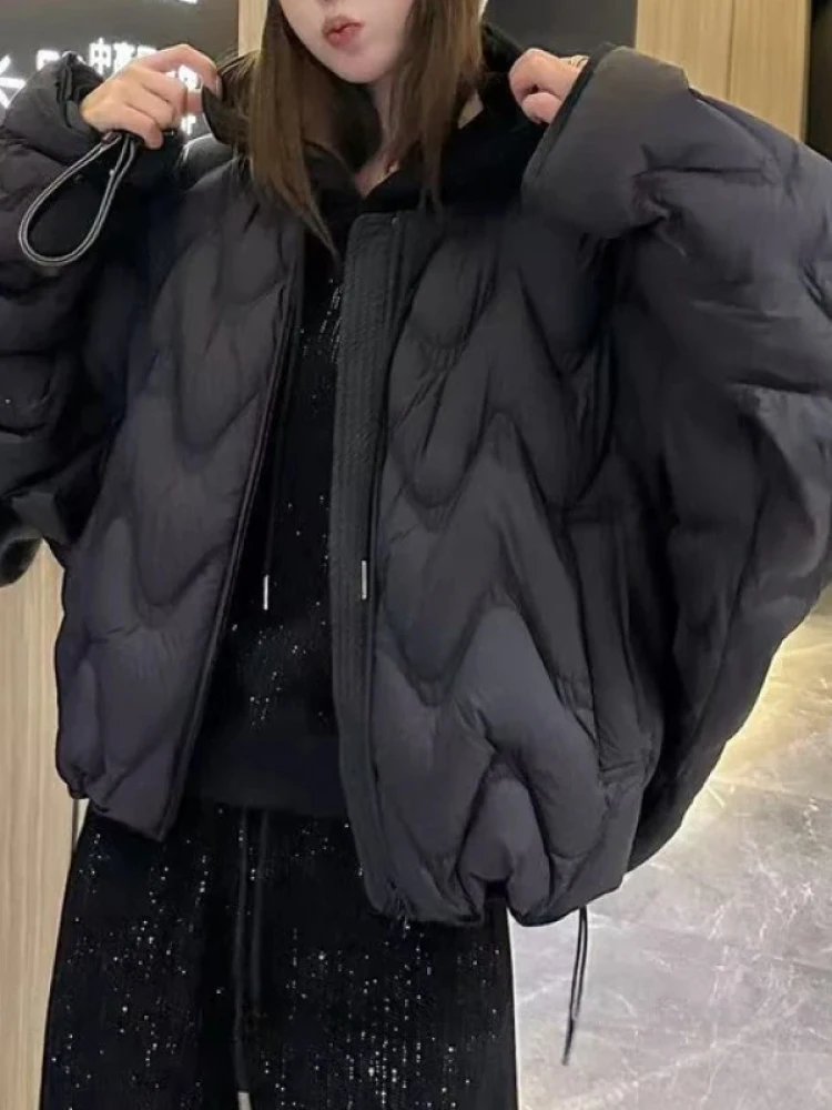 

Korean Sle Thiened Warm Cotton Jaet Women's Winter New Faion Slimming Design Unique Cotton Coat Korean Loose Fit