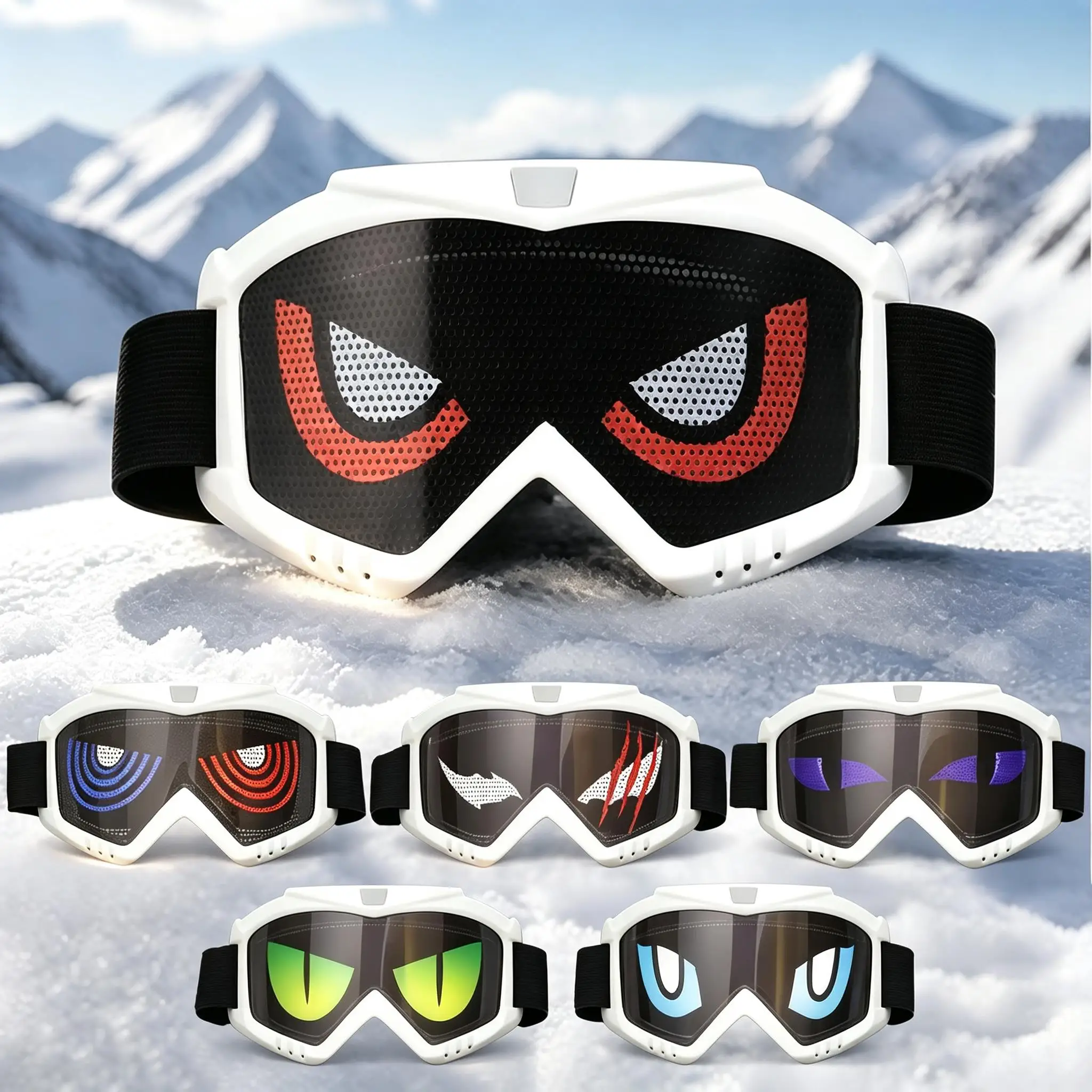 MX MTB Motorbike Costume Decor Glasses, Unique Design Eyewear for Riding, Party and Photography