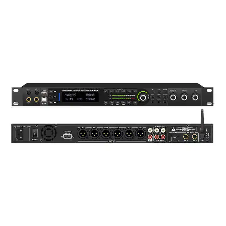 

Cooyinka KX800 Professional Pre-amp Effector Digital Audio Processor PC-LINK Function Built-in 3.0 Decoding Module