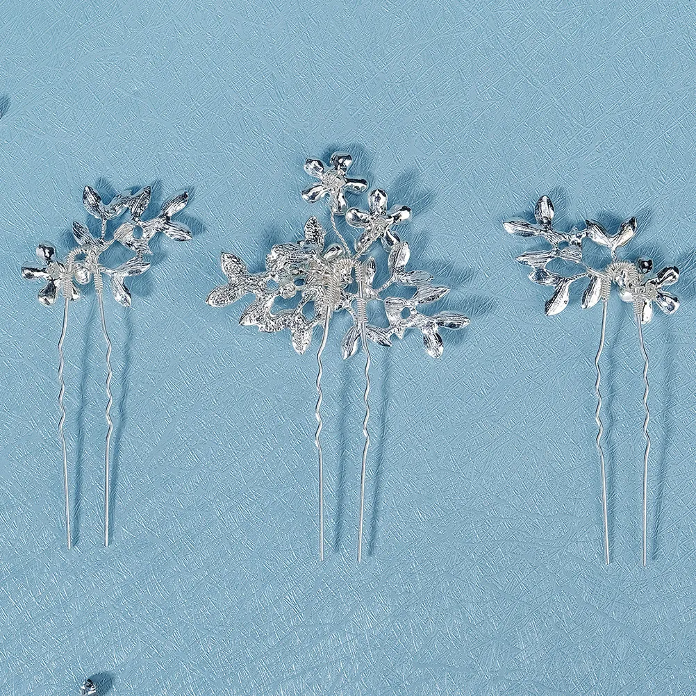 

Набор из 3 ретро-заколок для волос из сплава со стразами для женщин: свадебные, для укладки, декоративные, для повседневной носки