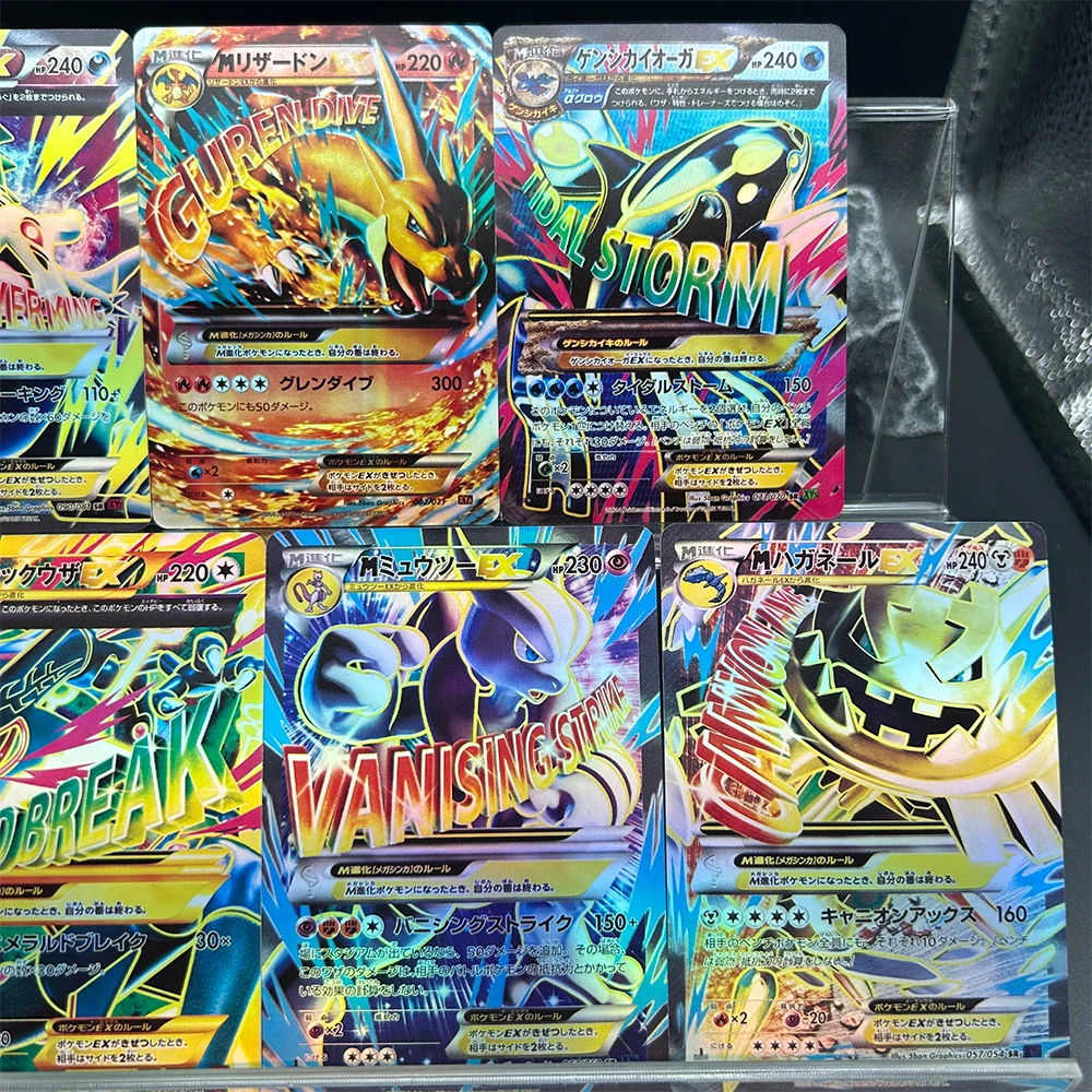 DIY Anime Proxy PTCG Collection Card 2015 FA/M RAYQUAZA EX BANDIT RING-1ST ED. #095 Mewtwo JAPANESE Color Flash Card Child Gifts view 4