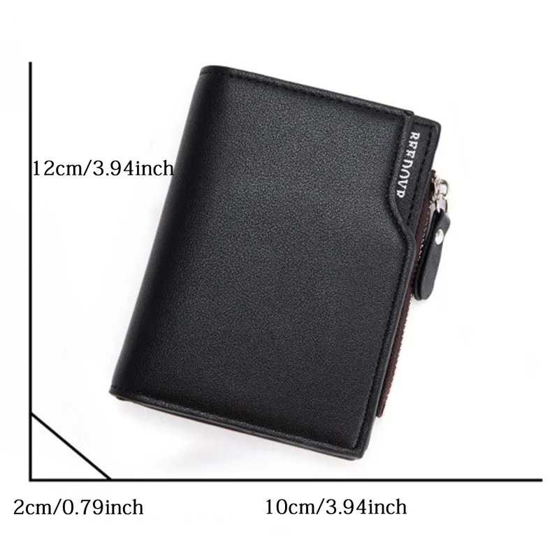 Men'S Fashion Short Wallet Secure Large Capacity Male Multi-Card Waterproof Durable Wallets Retro Texture Wallet For Men