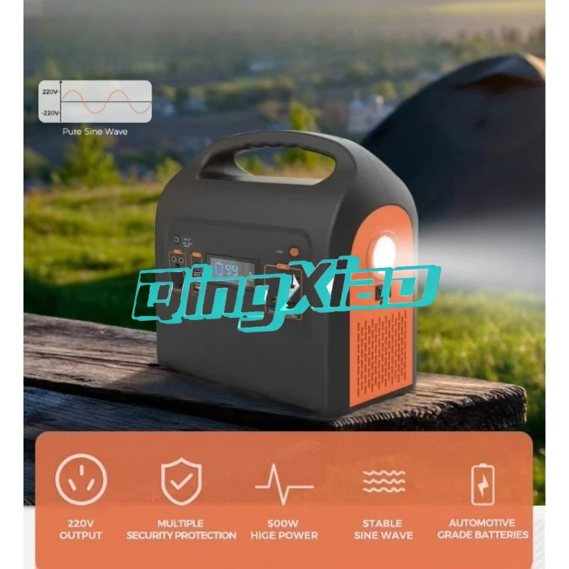 Portable Power Station Solar Generator With AC USB Output For Camping Home Solar System Emergency Use With Multi Outputs