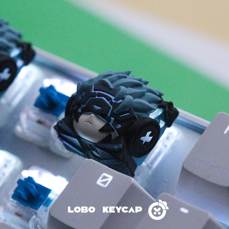 1pc Aquilek Anime Resin Keycaps MX Switches for Mechanical Keyboard Translucent Custom Cute Gaming Keyboard Accessories Gift