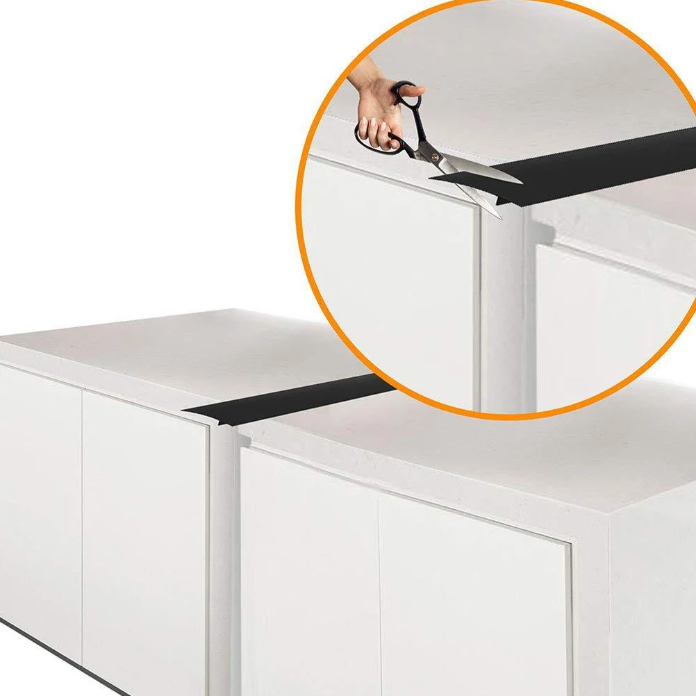 

2 pcs Silicone Gap Strip Heat Resistant Guard Cover For Countertop Gaps Sealing Tape Kitchen Cabinet Glass Door Flexible