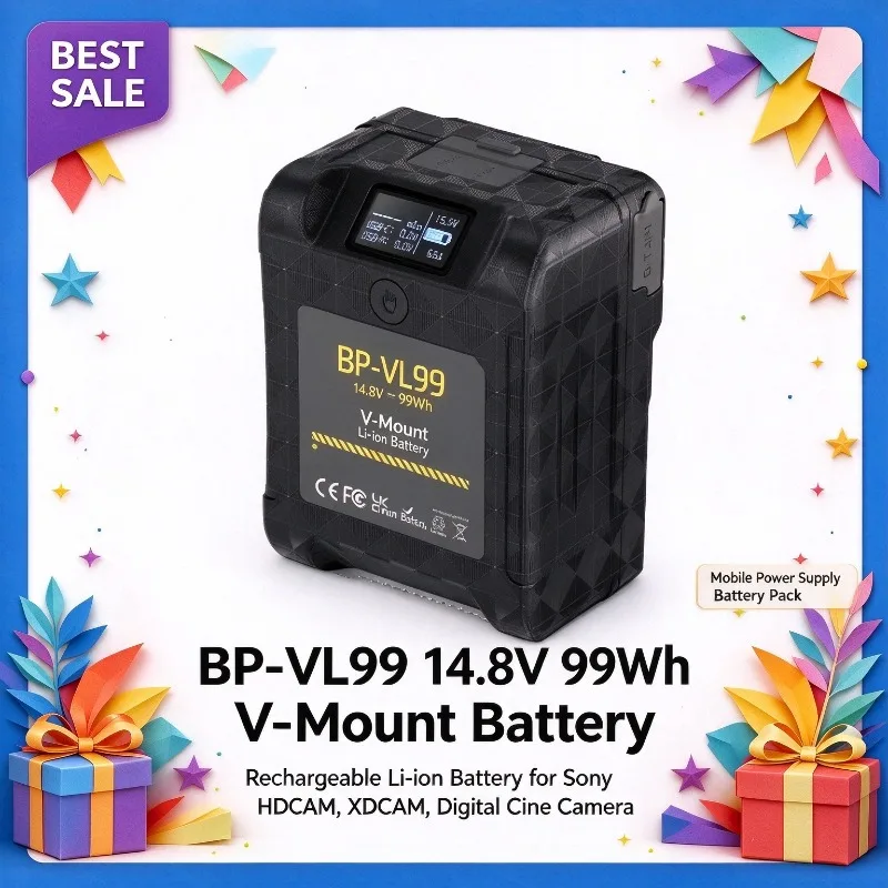 BP-VL99 14.8V 99Wh V-Mount Rechargeable Li-ion Battery for Sony HDCAM XDCAM Digital Cine Camera Mobile Power Supply Battery Pack