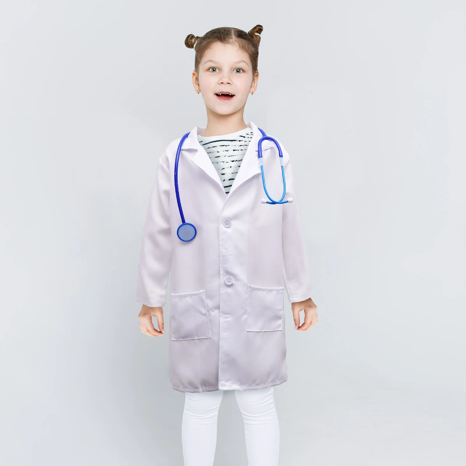 مجموعة أزياء لعب دور الطبيب من HOOTNEE للأطفال، ملابس لعب التظاهر لسماعة الطبيب للأولاد والبنات