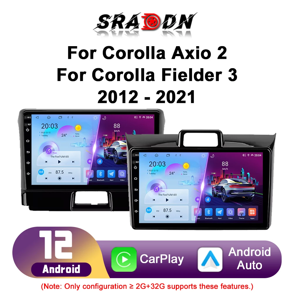 For Toyota Corolla Axio Fielder E160 2012-2021 Android Car Radio Automotive Multimedia Player GPS Navigation Carplay Auto Stereo